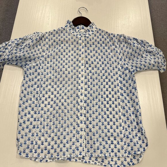 Erica Wilson (iykyk) Floral Airy Blockprint Blouse - Picture 2 of 5